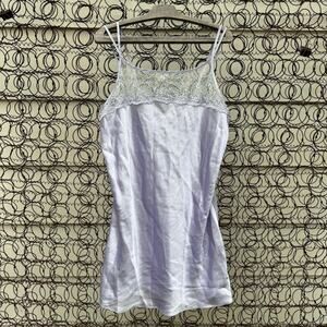 Vintage 90s Y2K Katherine Bishop Lilac Purple Slinky Slip Dress Floral LARGE